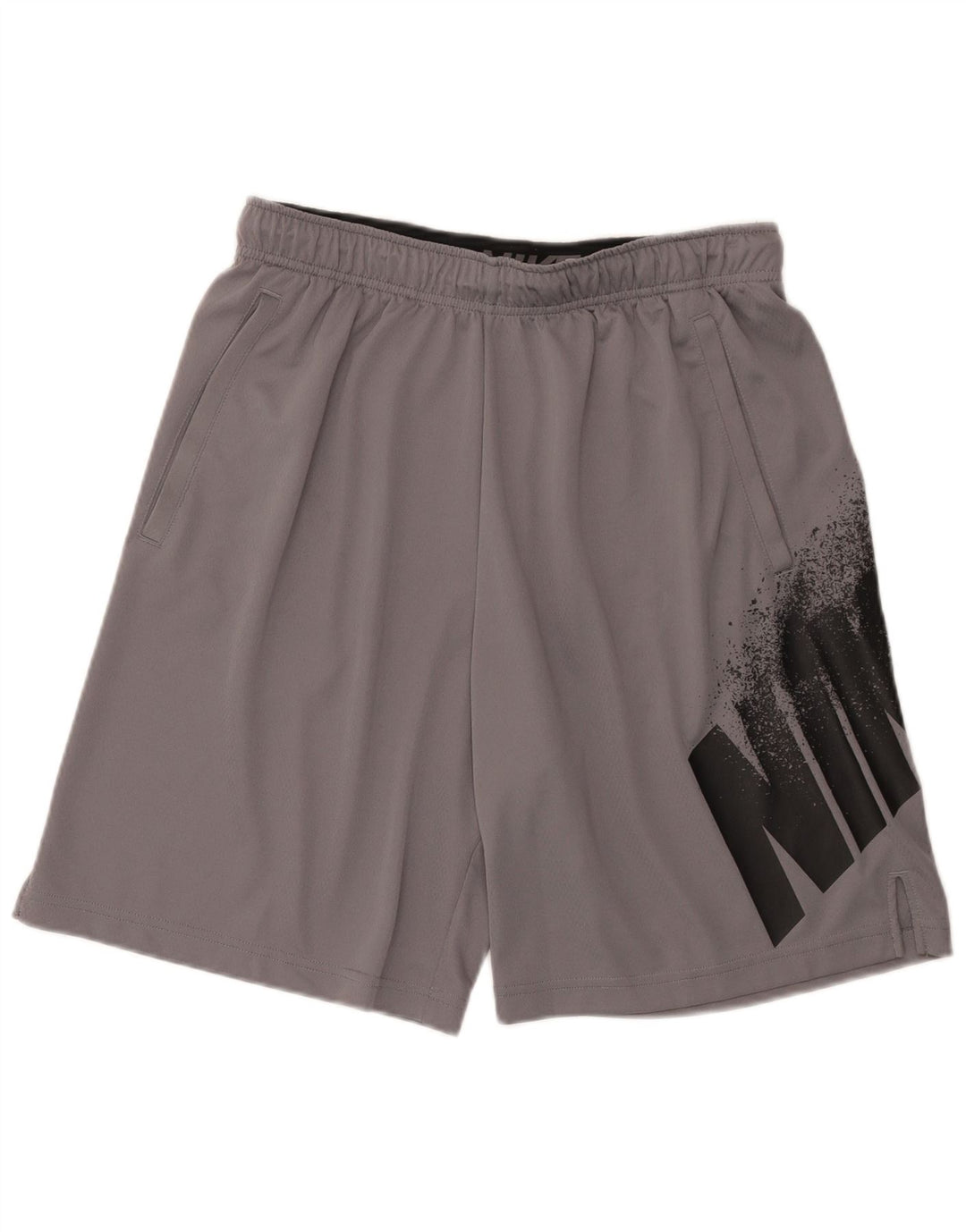 Мужские спортивные шорты Nike Dri Fit с графическим рисунком, большие серые, полиэстер