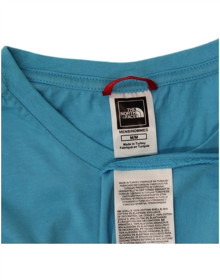 THE NORTH FACE Мужская футболка из хлопка среднего размера синего цвета