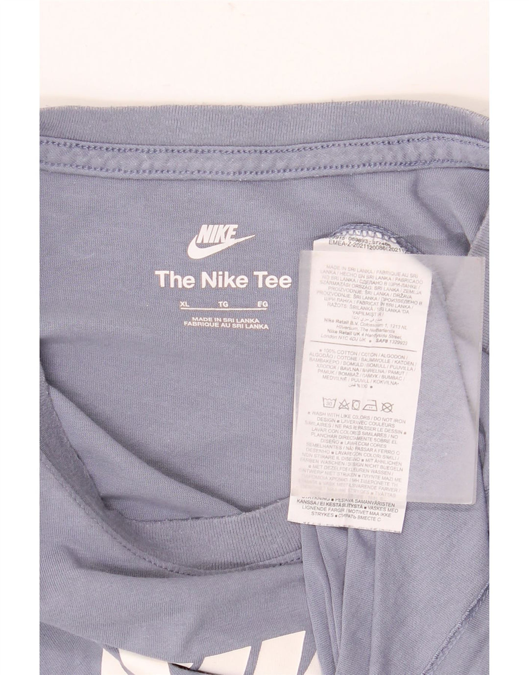 Мужская футболка с рисунком Nike Top XL, синяя, хлопок