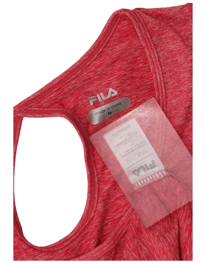 Женская футболка Fila Top UK 12, средний розовый цвет, полиэстер с цветными блоками