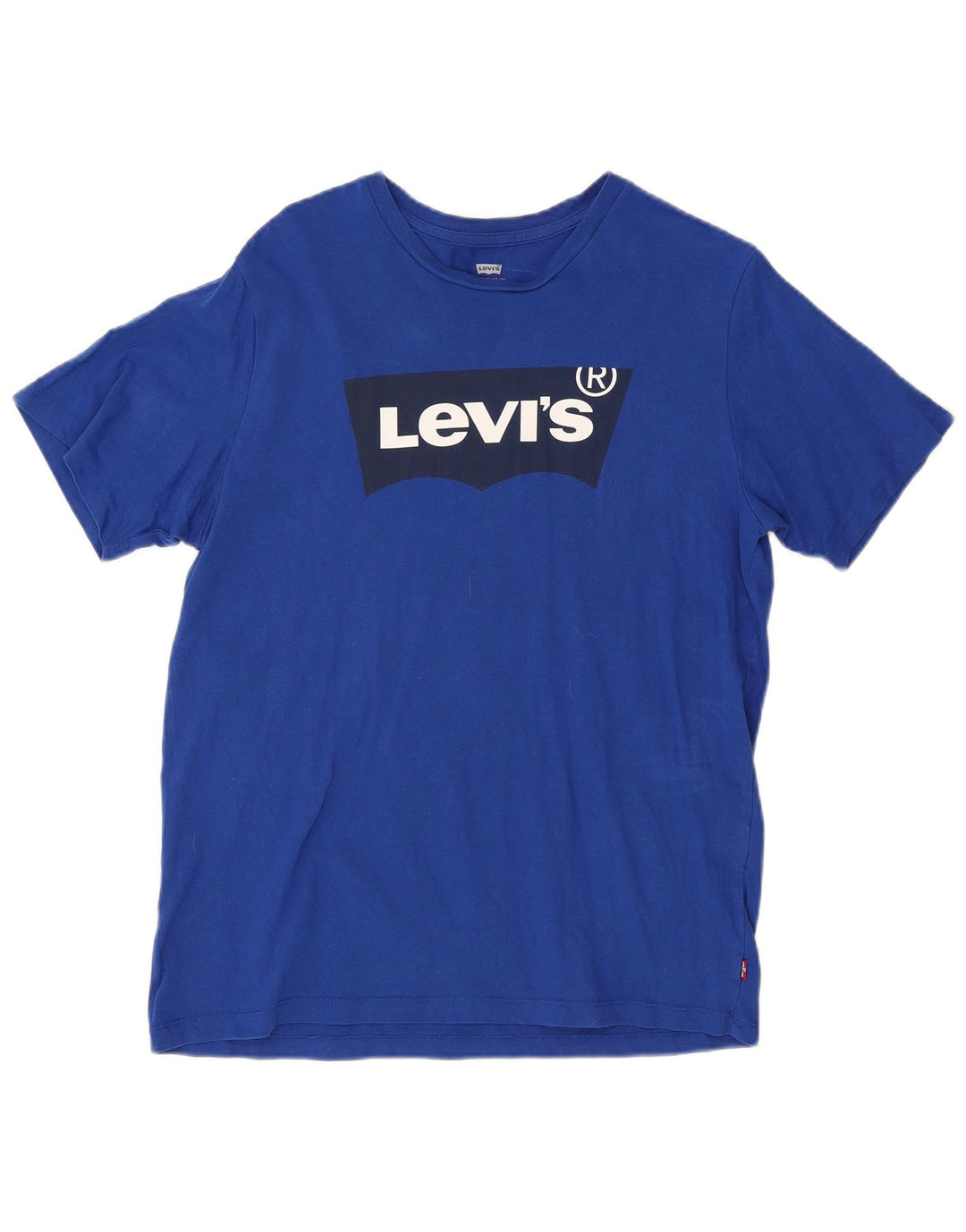 Женская футболка с рисунком Levi's Top UK 14, средний синий хлопок, хлопок