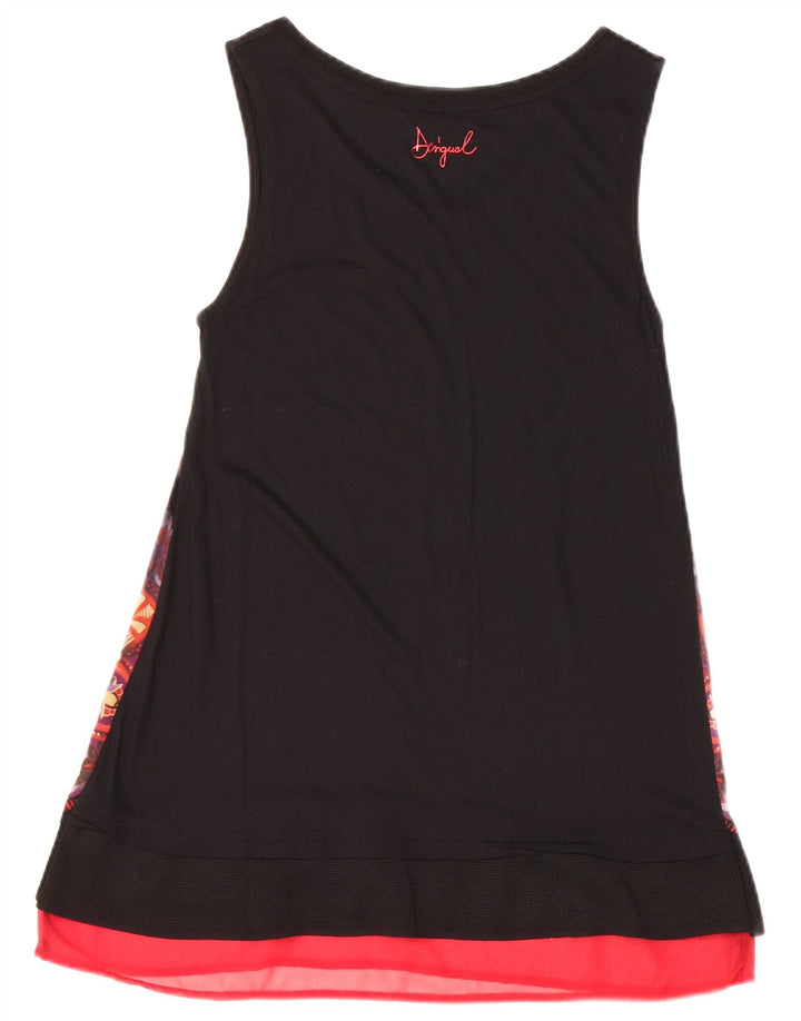Женская туника без рукавов с абстрактным узором Desigual UK 6 XS, черная