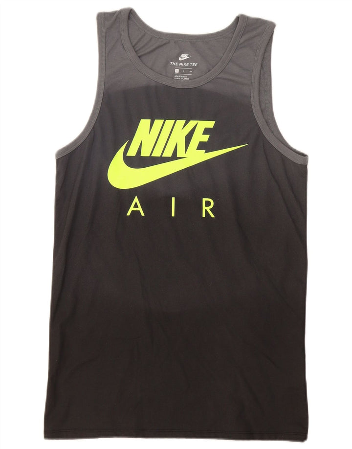 Мужской жилет с графическим рисунком Nike Athletic Cut, маленький черный полиэстер с цветными блоками