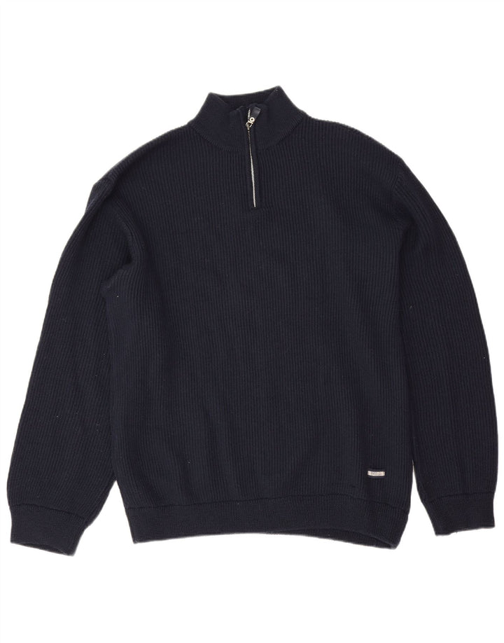 Мужской свитер Fila с воротником на молнии XL, темно-синий