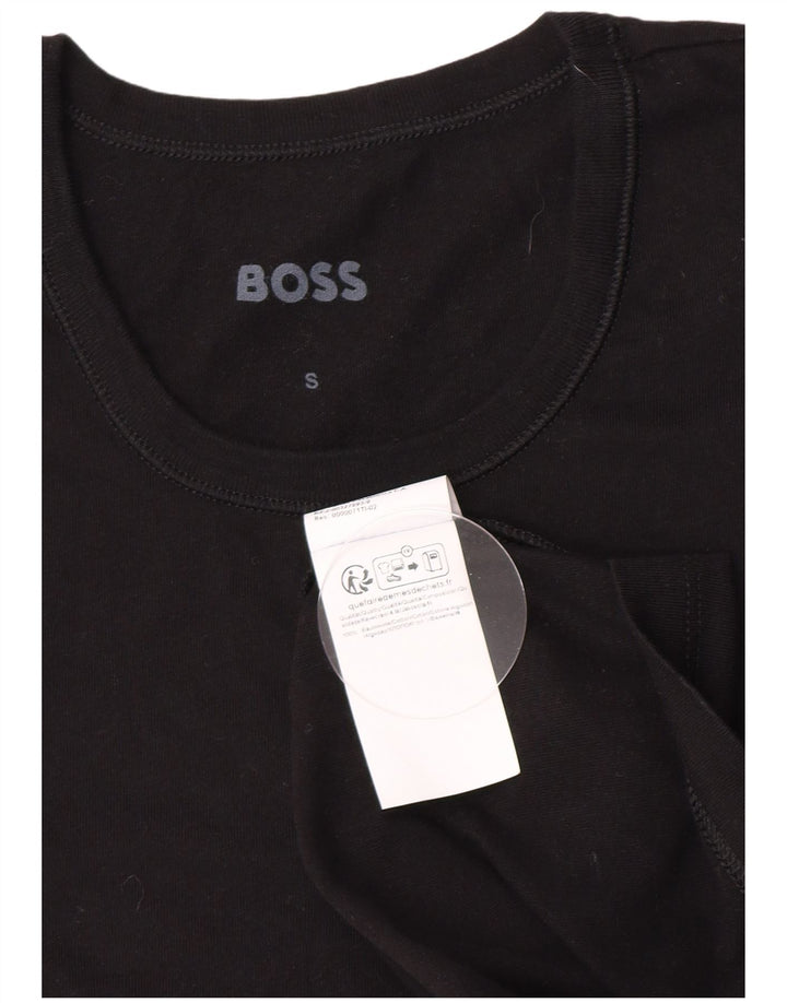 Мужская футболка Hugo Boss, маленький черный хлопок