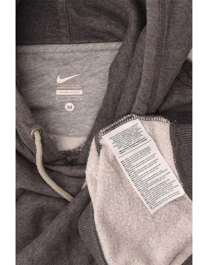 Мужской джемпер с капюшоном Nike среднего серого цвета, хлопок