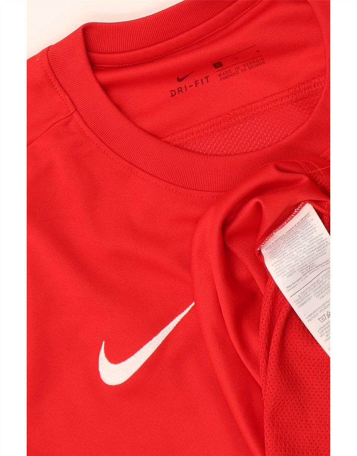 Мужская футболка Nike Dri Fit с рисунком, большой красный полиэстер