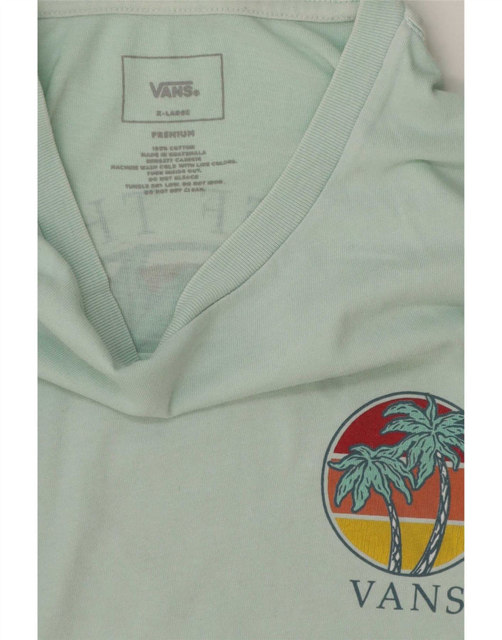 Мужская футболка с рисунком Vans Top XL Бирюзовый хлопок