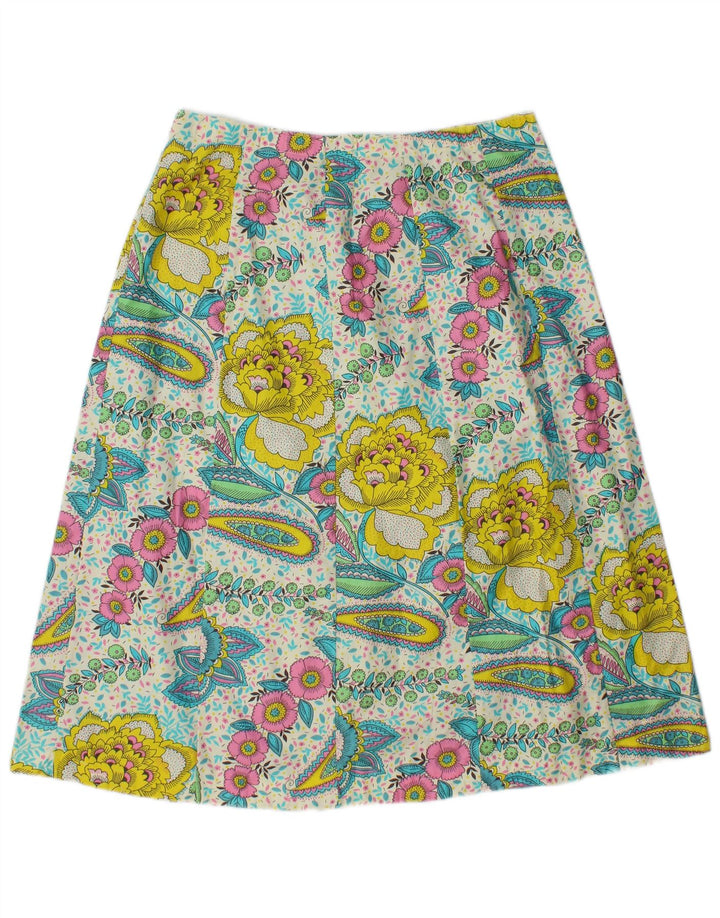 VINTAGE Womens A-Line Skirt W30 Medium Multicoloured Floral