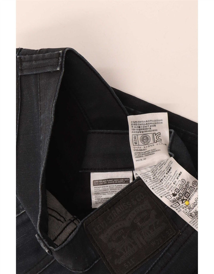 Мужские джинсы Levi's 511 Slim W28 L32 Темно-синие, хлопок