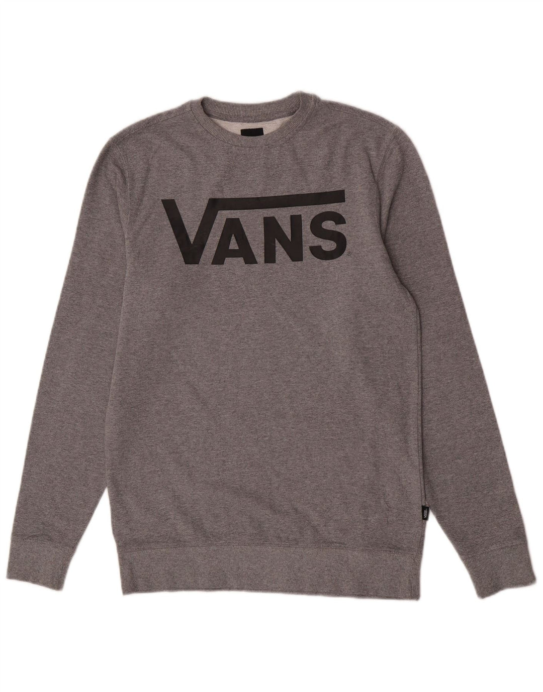 Мужской свитшот с рисунком Vans, маленький серый хлопковый джемпер