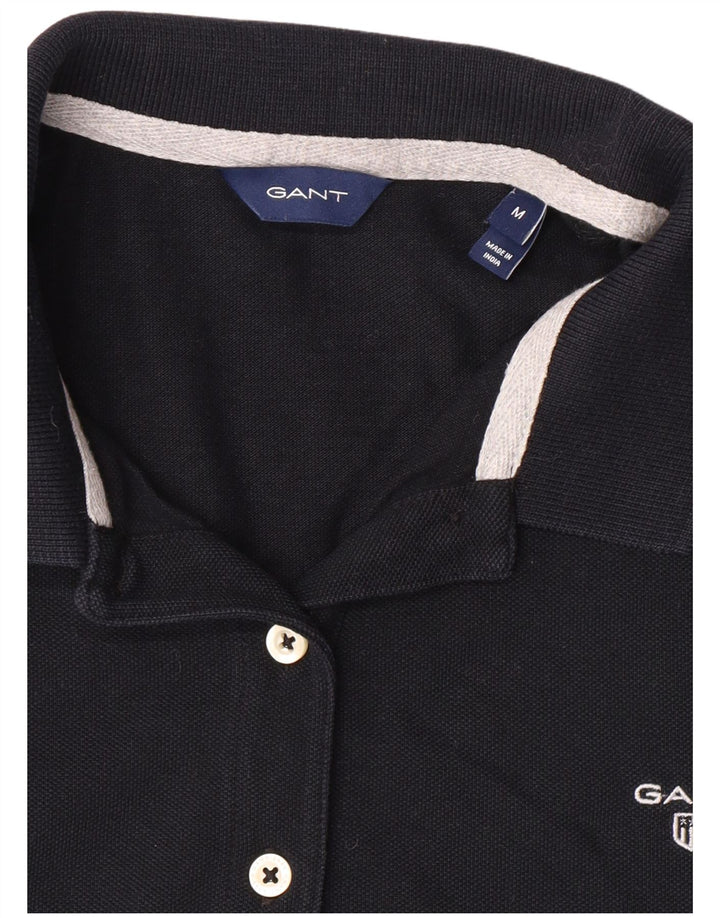 GANT Womens Polo Shirt UK 12 Medium Navy Blue