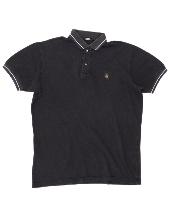 REFRIGIWEAR Мужская рубашка-поло, большая, темно-синяя