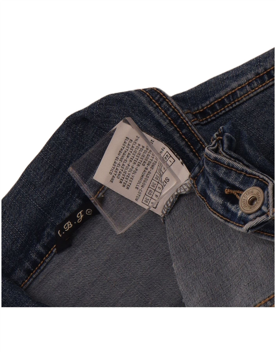 VINTAGE Womens Denim Jacket UK 12 Medium Navy Blue Cotton