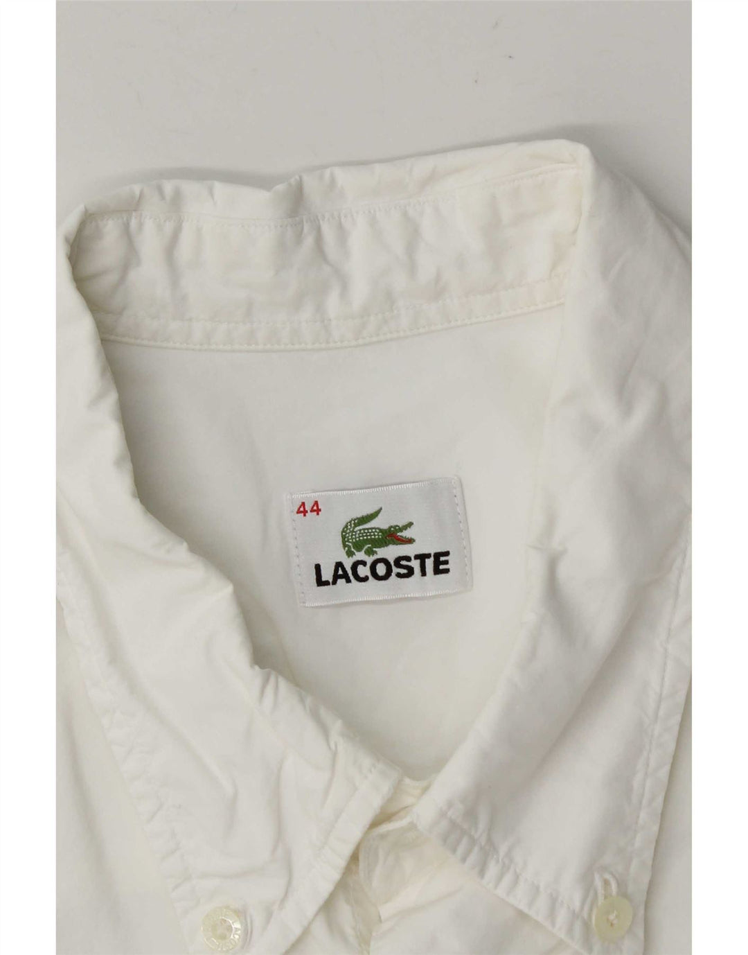 Мужская рубашка с коротким рукавом Lacoste, размер 44 XL, белая