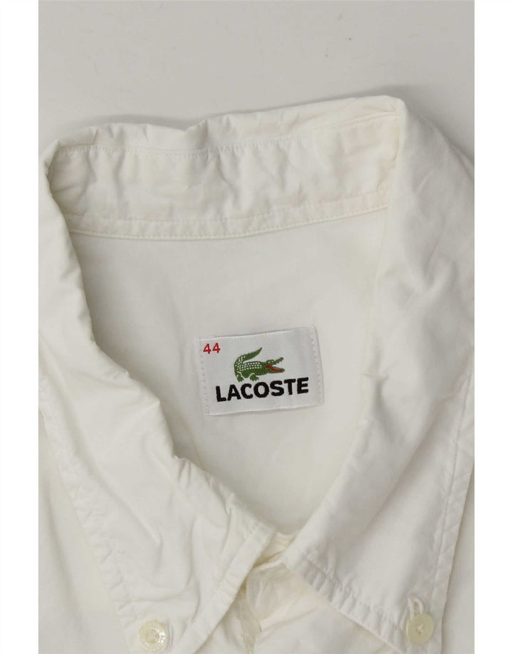 Мужская рубашка с коротким рукавом Lacoste, размер 44 XL, белая