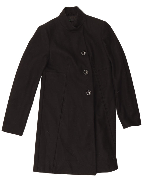 Женское пальто Benetton IT 42 Medium Black Wool