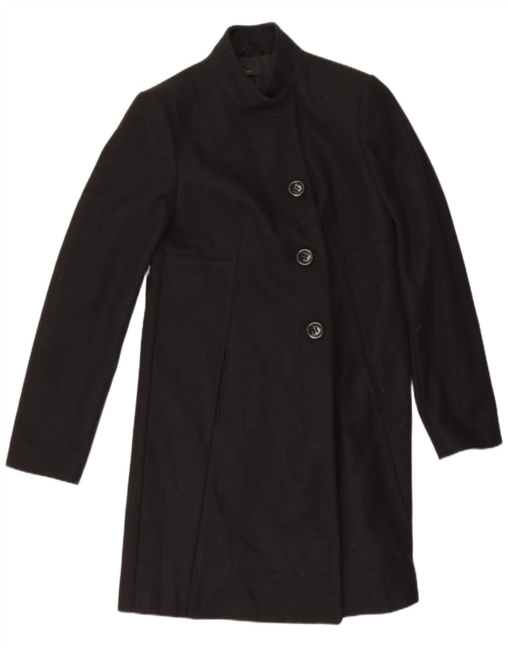 Женское пальто Benetton IT 42 Medium Black Wool
