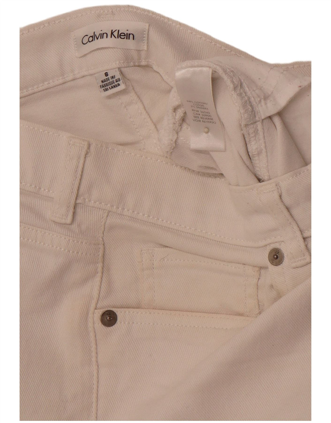 Женские джинсовые шорты CALVIN KLEIN US 8 Medium W32 Белый хлопок