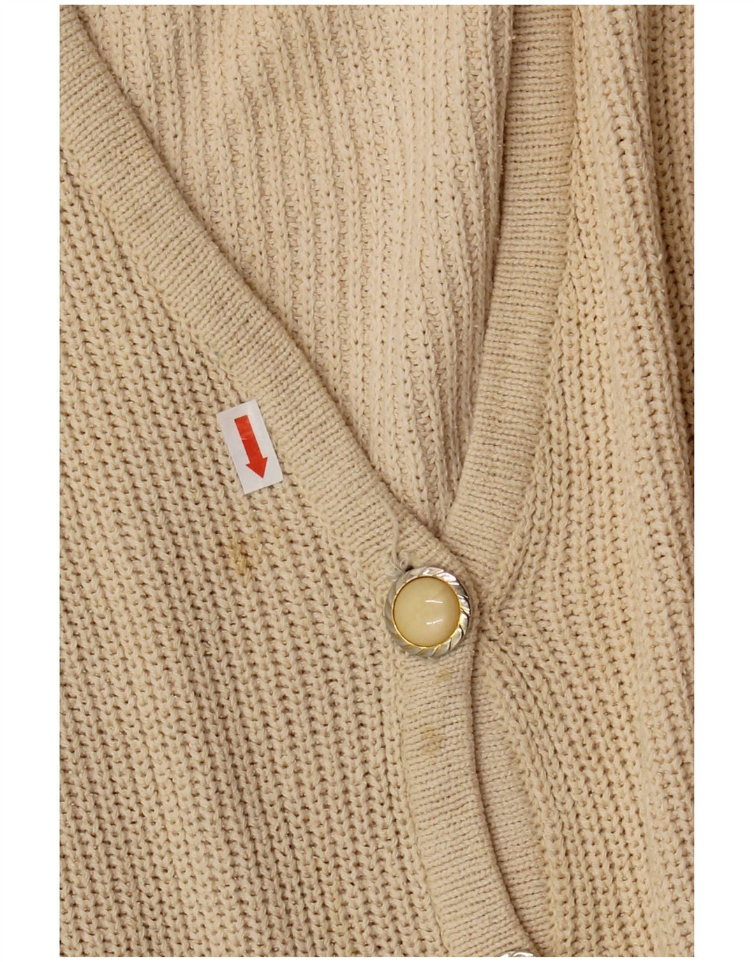 VINTAGE Womens Oversized Cardigan Sweater EU 46/48 XL Off White