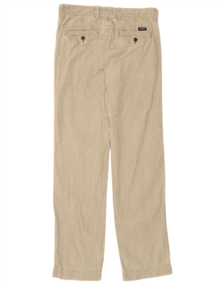 DOCKERS Mens Straight Corduroy Trousers W30 L32 Beige