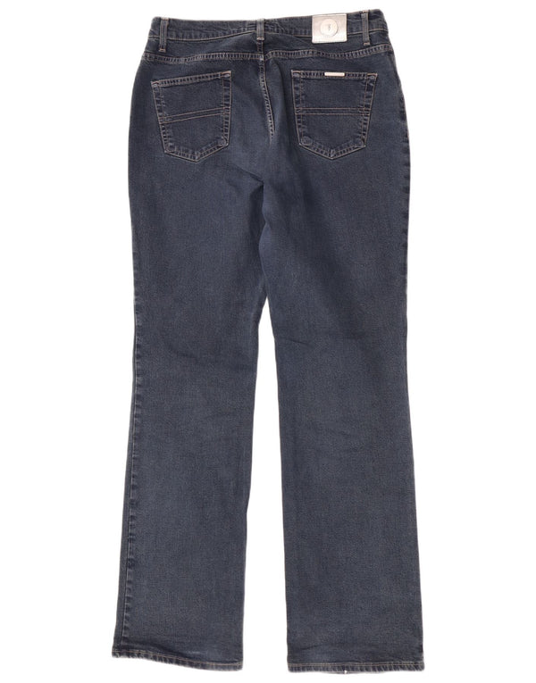 Женские прямые джинсы Trussardi с высокой талией W32 L33, синие, хлопок