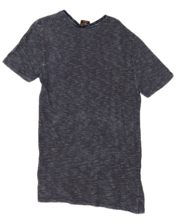 Мужская футболка Superdry Top Medium Темно-синяя в тонкую полоску из хлопка