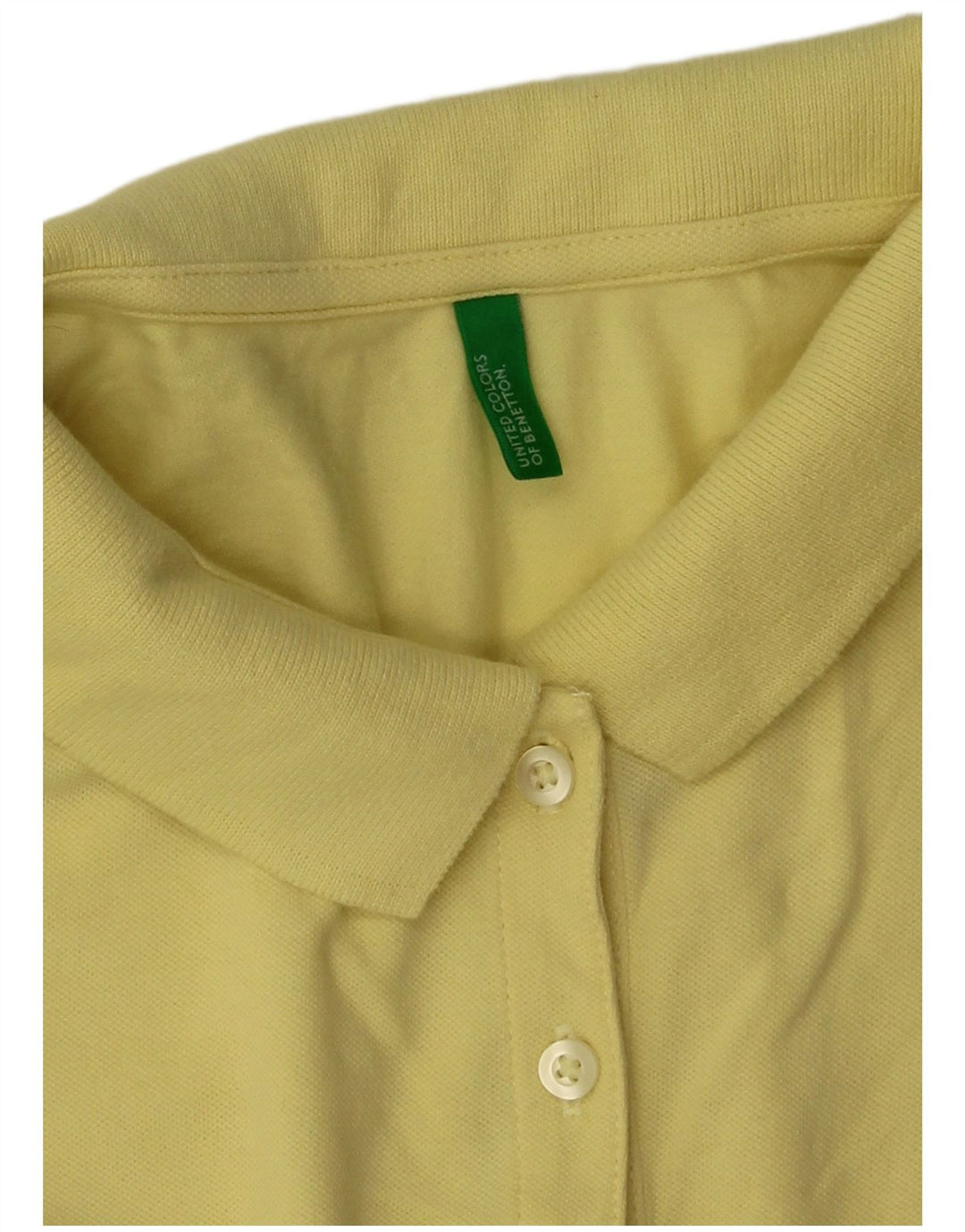 Женская рубашка-поло Benetton UK 12, средний желтый