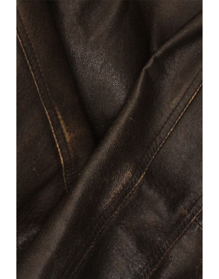 Мужская кожаная куртка Route 66 UK 40, большая коричневая кожа