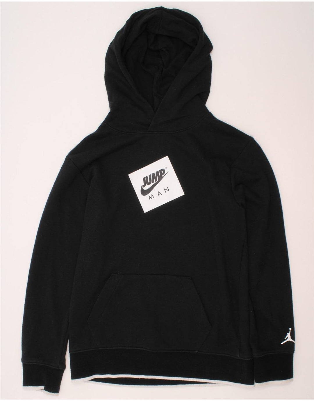 Джемпер с капюшоном JORDAN для мальчиков с рисунком, 12–13 лет, большой размер, черный хлопок, хлопок