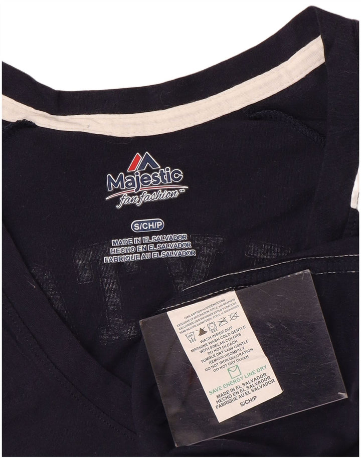 Женская футболка MAJESTIC с рисунком Chicago Bears Top UK 10, маленькая, темно-синяя