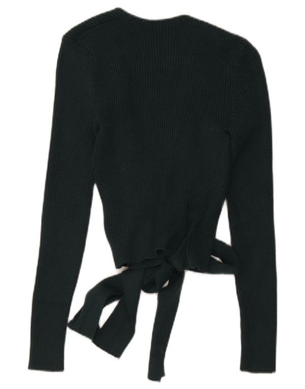 Женский кардиган с запахом Zara UK 14, большой зеленый вискоза