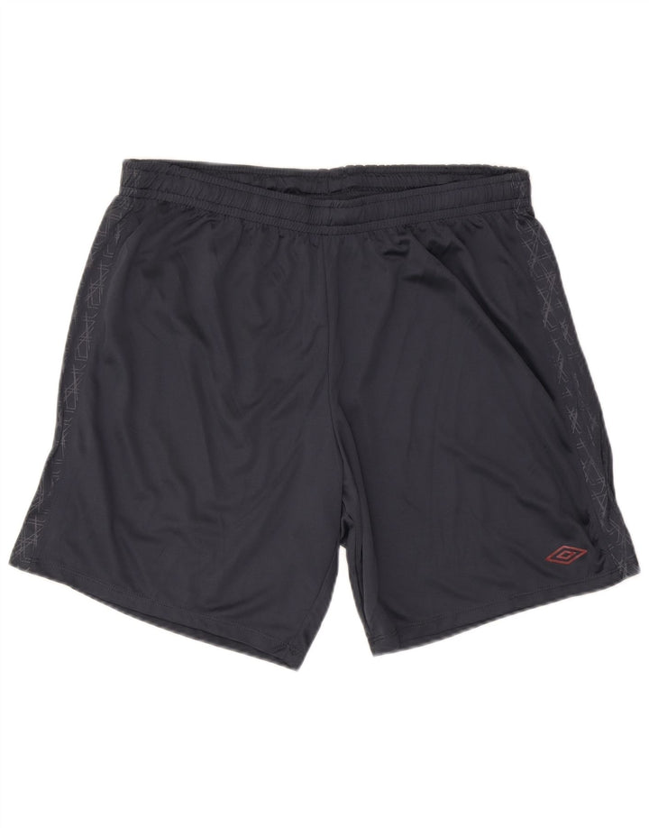 UMBRO Мужские спортивные шорты 2XL темно-синие из полиэстера с геометрическим рисунком