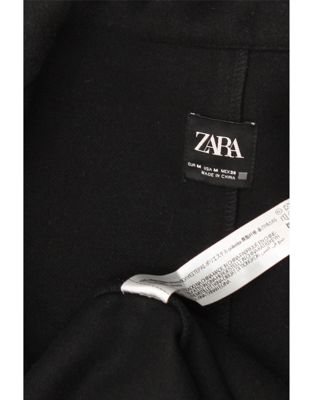 Женское открытое пальто Zara UK 14, средний черный полиэстер