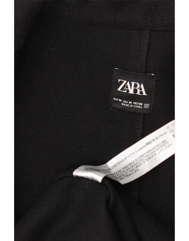 Женское открытое пальто Zara UK 14, средний черный полиэстер