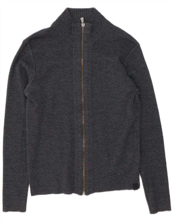 Женский кардиган-свитер Calvin Klein Jeans UK 12, средний серый, шерсть