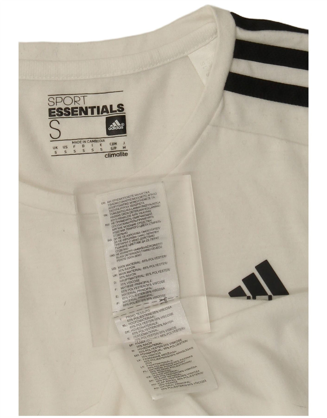 Женская футболка Adidas Climalite Top UK 10, маленький белый полиэстер