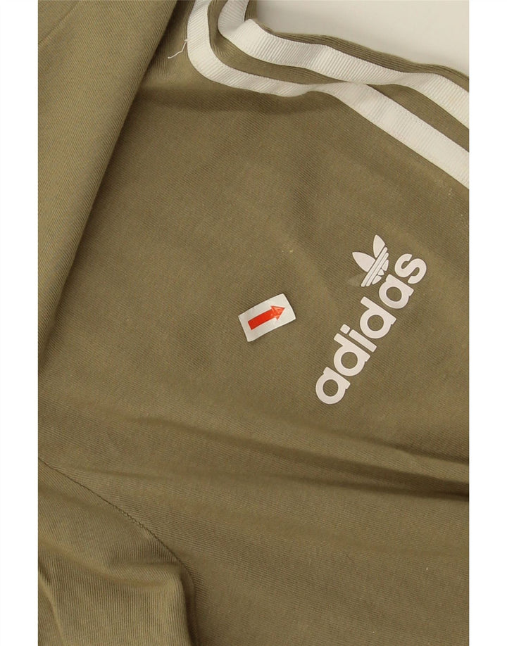 Женские леггинсы Adidas UK 12, хлопок среднего цвета хаки