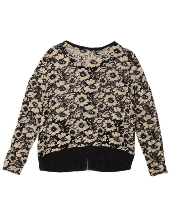 Женский прозрачный кардиган MINT VELVET UK 14, средний цвет, черная вискоза