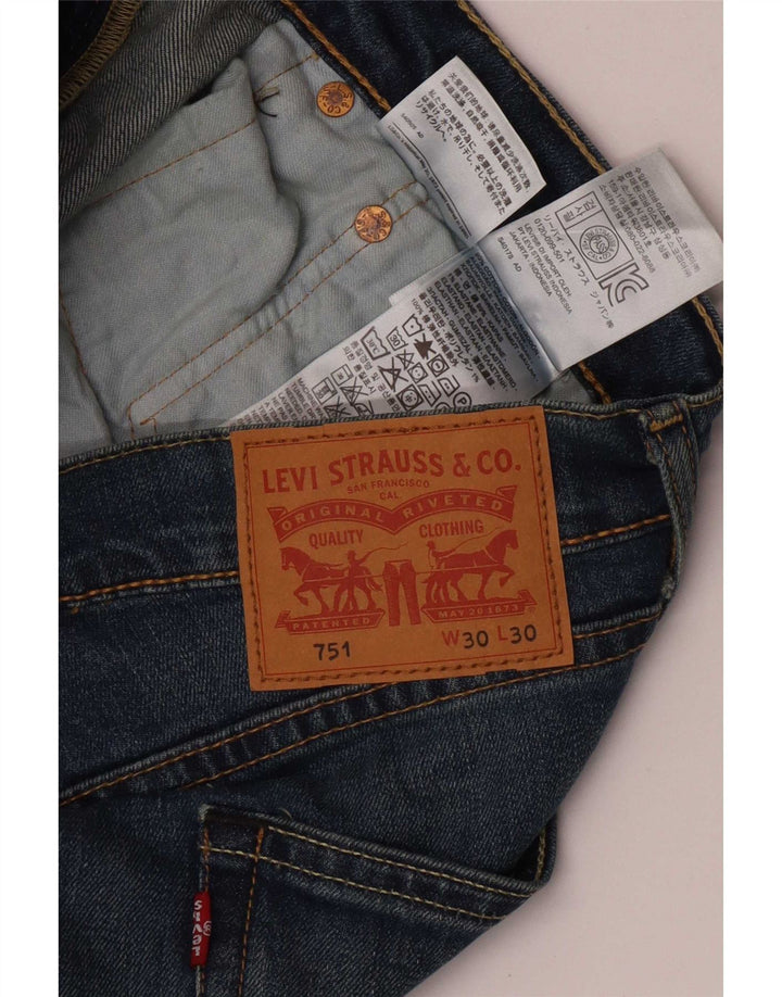 Мужские прямые джинсы Levi's 751 W30 L30 синие, хлопок