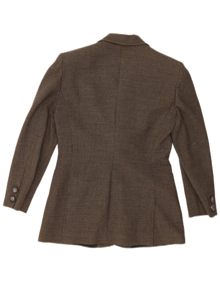 MIMMINA Womens 2 Button Blazer Jacket IT 42 Medium Brown Virgin Wool