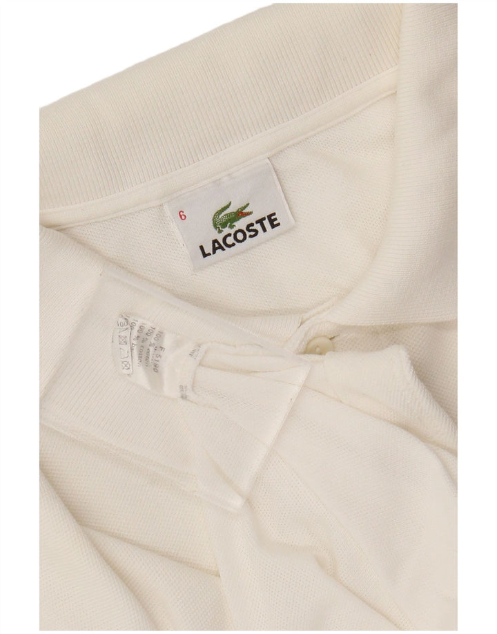 Мужская рубашка-поло LACOSTE, размер 6 XL, белый хлопок