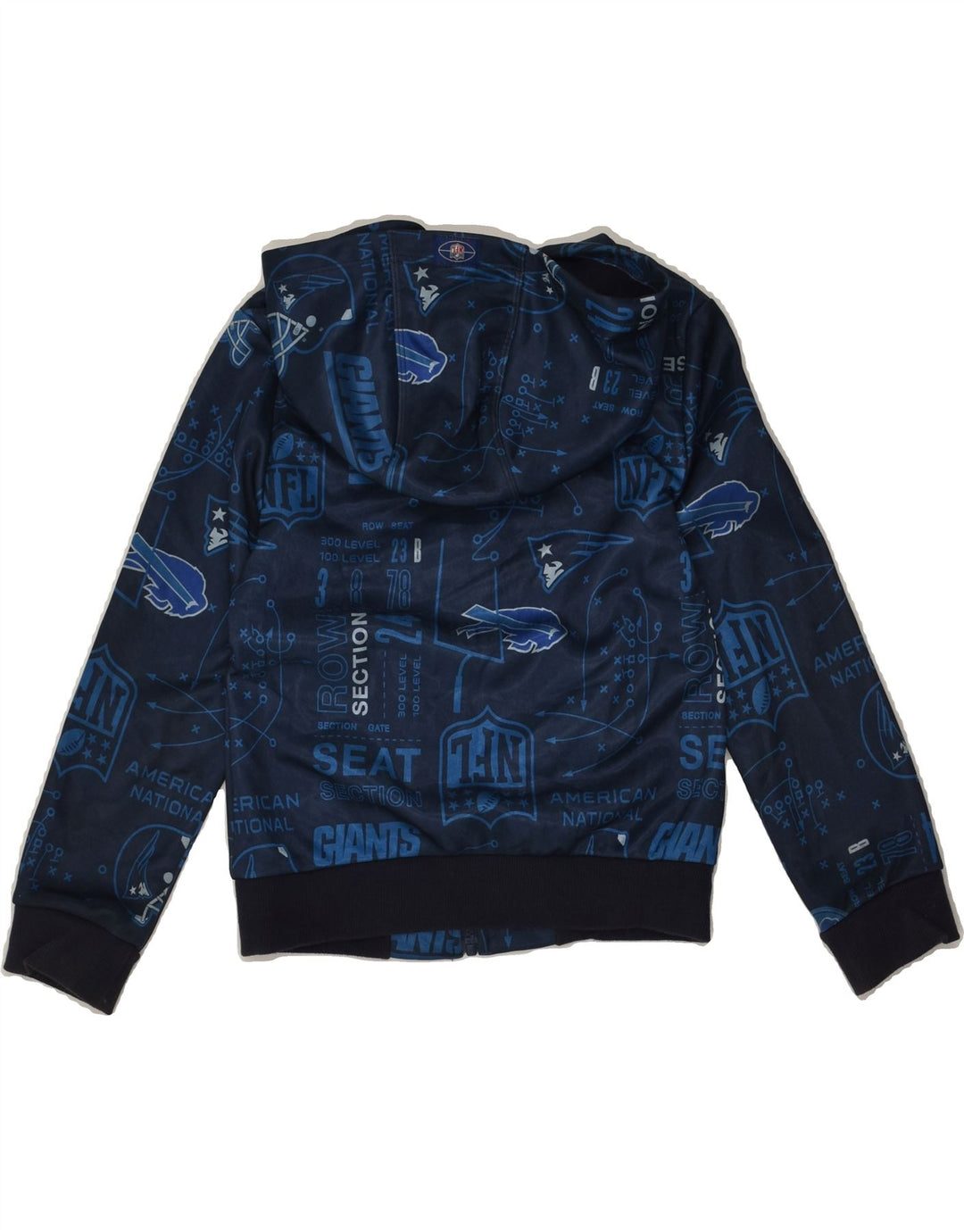 NHL Boys Graphic Zip Hoodie Sweater 8-9 Years Navy Blue Polyester | Vintage NHL | Thrift | Second-Hand NHL | Used Clothing | Messina Hembry 