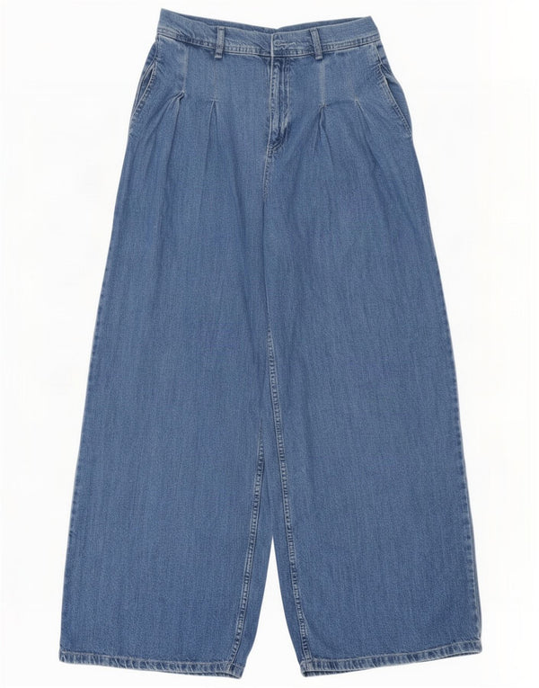 Женские широкие джинсы Topshop с высокой талией W30 L32, синий хлопок