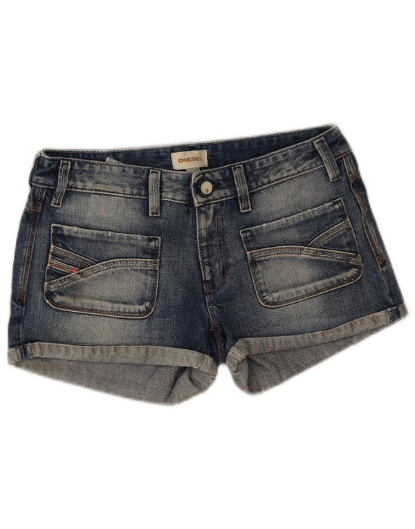 Женские джинсовые шорты Diesel W29, хлопковые, среднего синего цвета