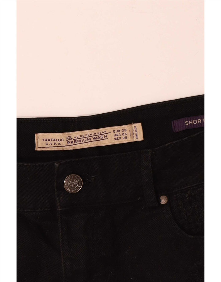 Женские джинсовые шорты Zara EU 38, маленькие W28, черные