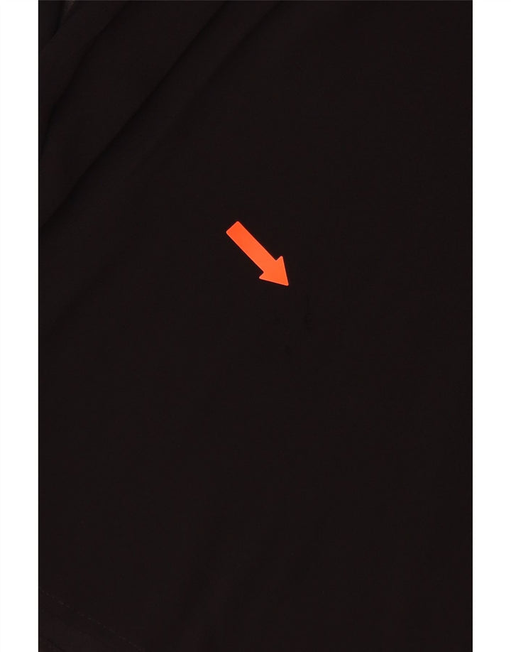 Женская блузка с длинным рукавом ZARA UK 14, большой черный полиэстер