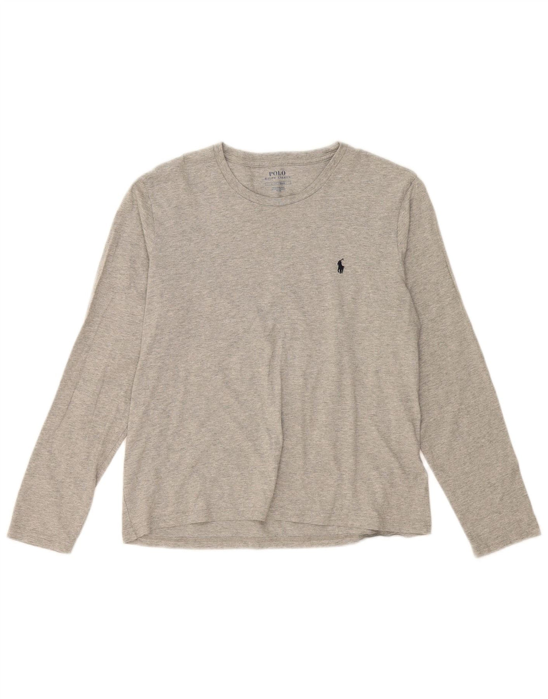 Мужской топ с длинным рукавом Polo Ralph Lauren, маленький серый хлопок