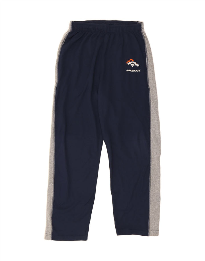 NFL Mens Tracksuit Trousers Medium Navy Blue Colourblock Polyester Vintage NFL and Second-Hand NFL from Messina Hembry 