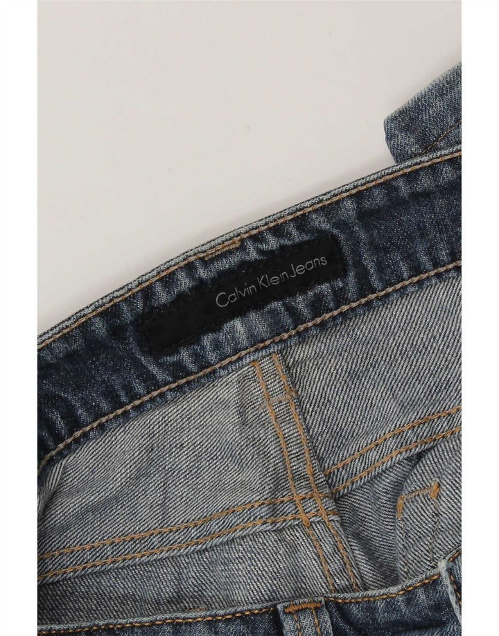 Мужские потертые прямые джинсы Calvin Klein W34 L28 синие